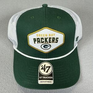 47 Brand Green Bay Packers Trucker Hat NFL Adjustable Mesh Snapback OSFA NWT